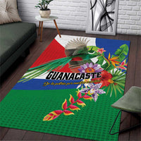 Costa Rica Guanacaste Day Area Rug Resplendent Quetzal Tropical Flowers - Wonder Print Shop