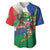 Costa Rica Guanacaste Day Baseball Jersey Resplendent Quetzal Tropical Flowers - Wonder Print Shop