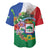 Costa Rica Guanacaste Day Baseball Jersey Resplendent Quetzal Tropical Flowers - Wonder Print Shop