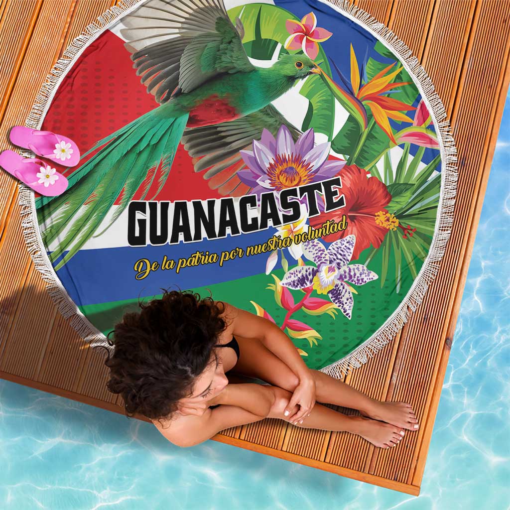 Costa Rica Guanacaste Day Beach Blanket Resplendent Quetzal Tropical Flowers - Wonder Print Shop