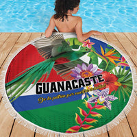 Costa Rica Guanacaste Day Beach Blanket Resplendent Quetzal Tropical Flowers - Wonder Print Shop