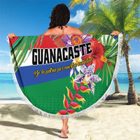 Costa Rica Guanacaste Day Beach Blanket Resplendent Quetzal Tropical Flowers - Wonder Print Shop