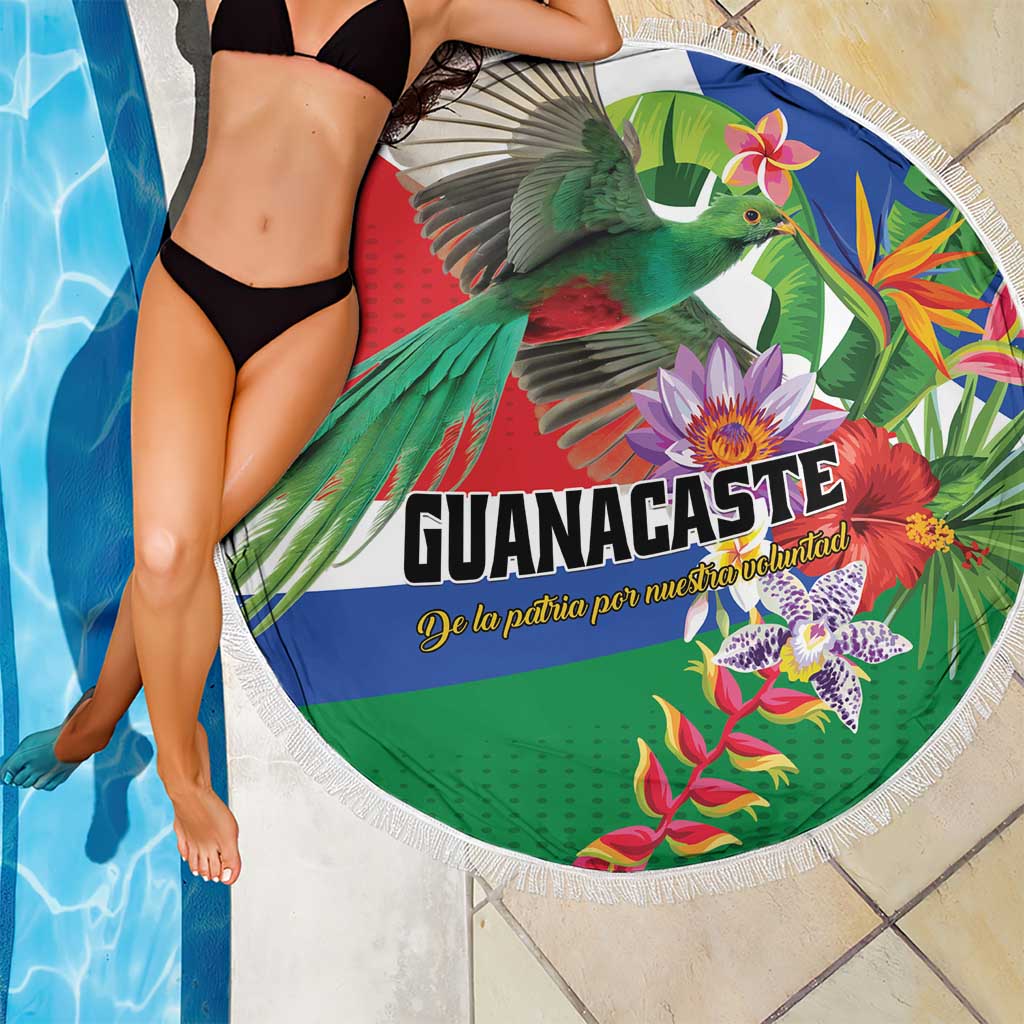 Costa Rica Guanacaste Day Beach Blanket Resplendent Quetzal Tropical Flowers - Wonder Print Shop