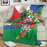 Costa Rica Guanacaste Day Blanket Resplendent Quetzal Tropical Flowers - Wonder Print Shop