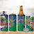 Costa Rica Guanacaste Day 4 in 1 Can Cooler Tumbler Resplendent Quetzal Tropical Flowers - Wonder Print Shop