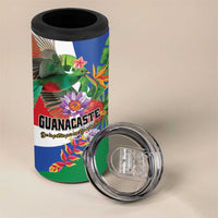 Costa Rica Guanacaste Day 4 in 1 Can Cooler Tumbler Resplendent Quetzal Tropical Flowers - Wonder Print Shop