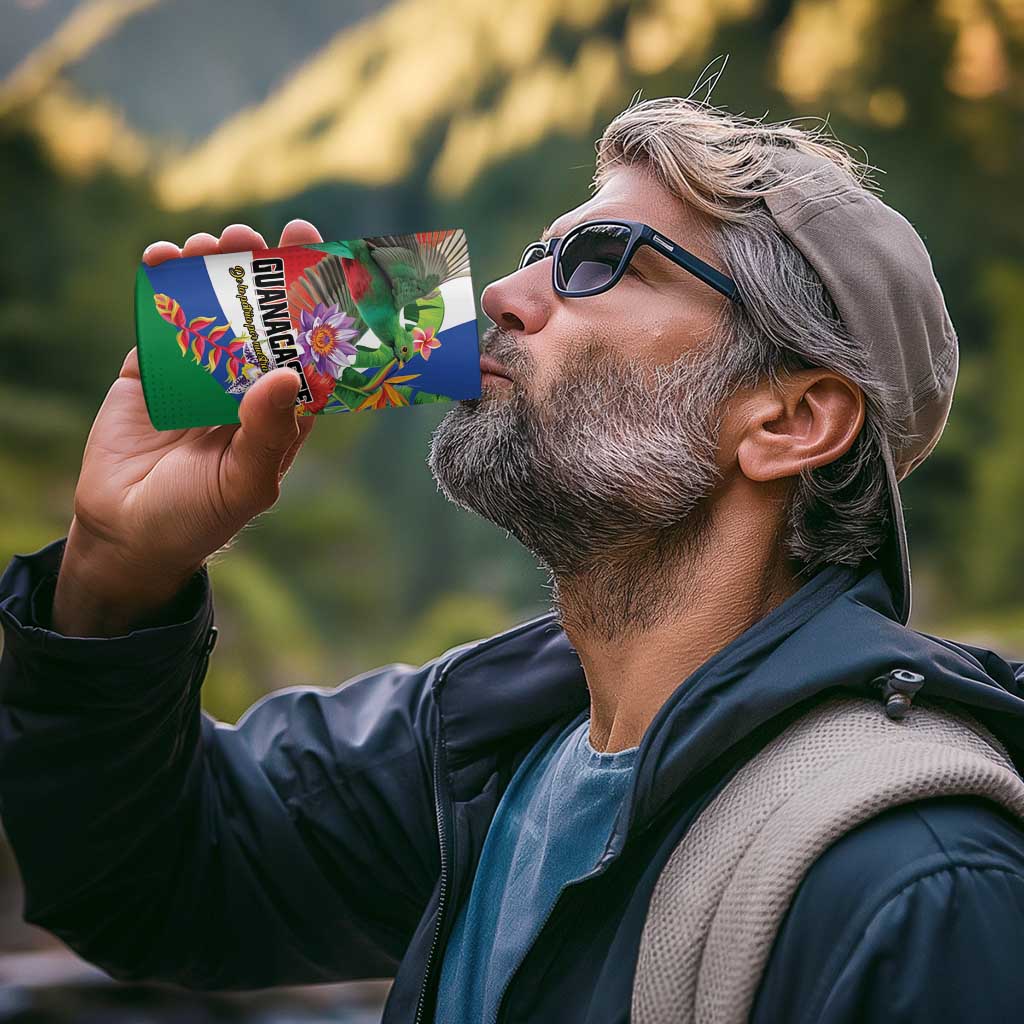 Costa Rica Guanacaste Day 4 in 1 Can Cooler Tumbler Resplendent Quetzal Tropical Flowers - Wonder Print Shop