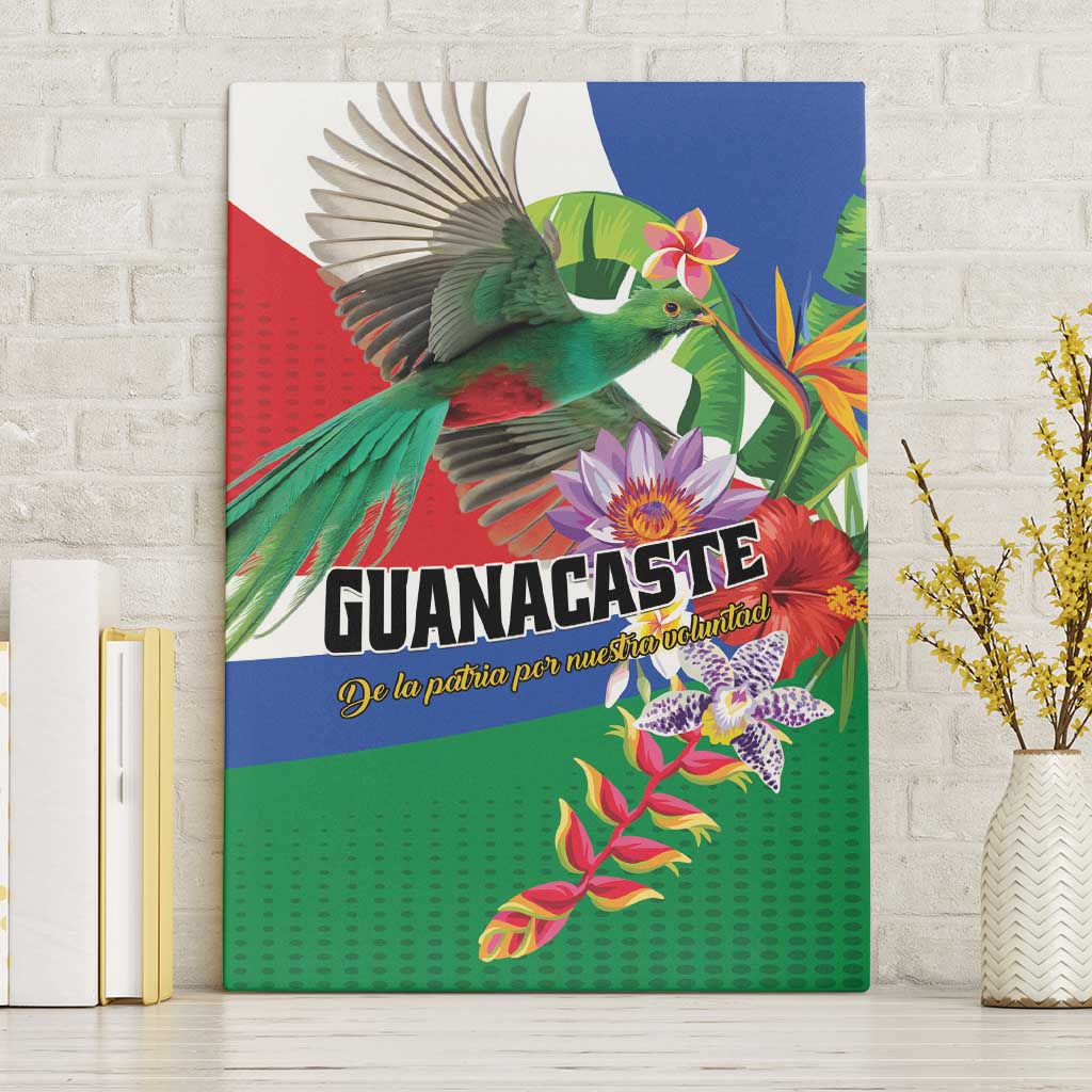 Costa Rica Guanacaste Day Canvas Wall Art Resplendent Quetzal Tropical Flowers - Wonder Print Shop