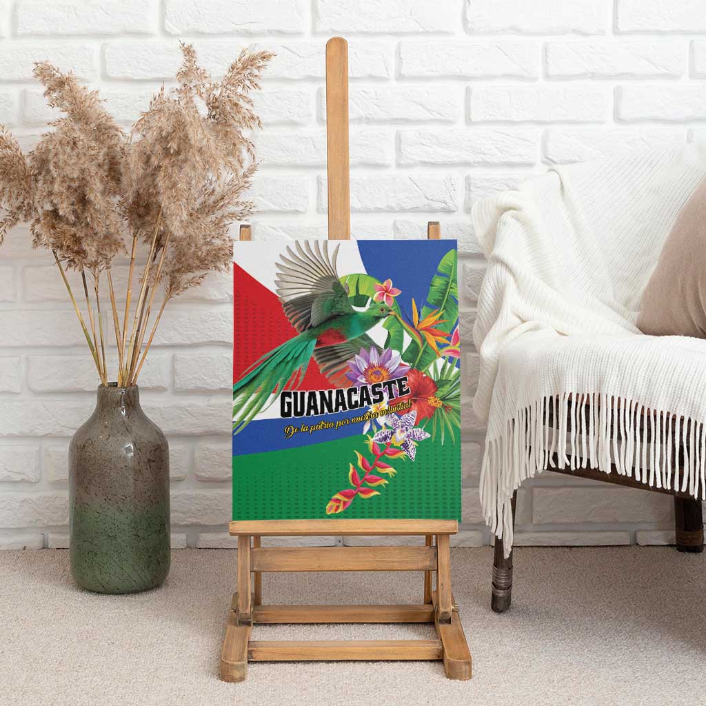 Costa Rica Guanacaste Day Canvas Wall Art Resplendent Quetzal Tropical Flowers - Wonder Print Shop