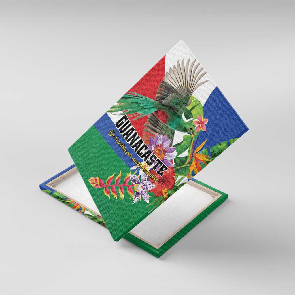 Costa Rica Guanacaste Day Canvas Wall Art Resplendent Quetzal Tropical Flowers - Wonder Print Shop