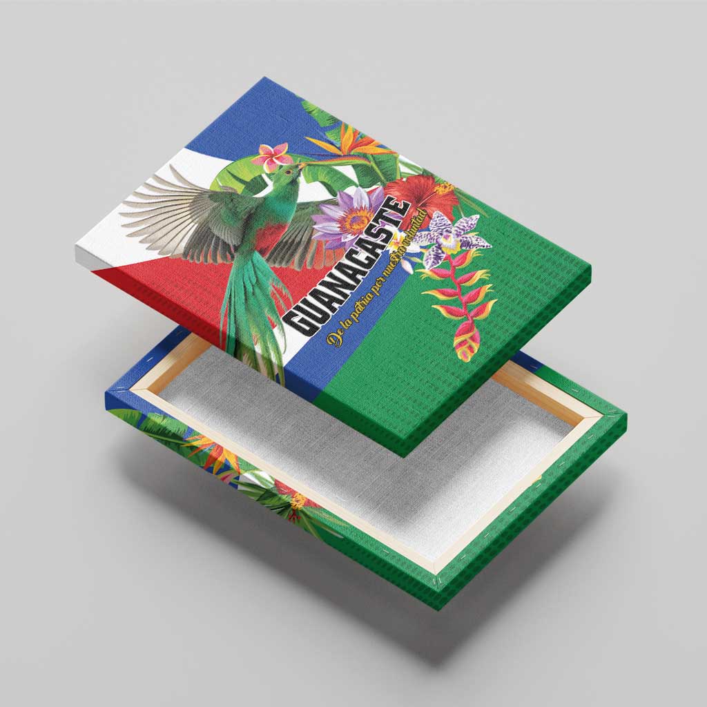 Costa Rica Guanacaste Day Canvas Wall Art Resplendent Quetzal Tropical Flowers - Wonder Print Shop
