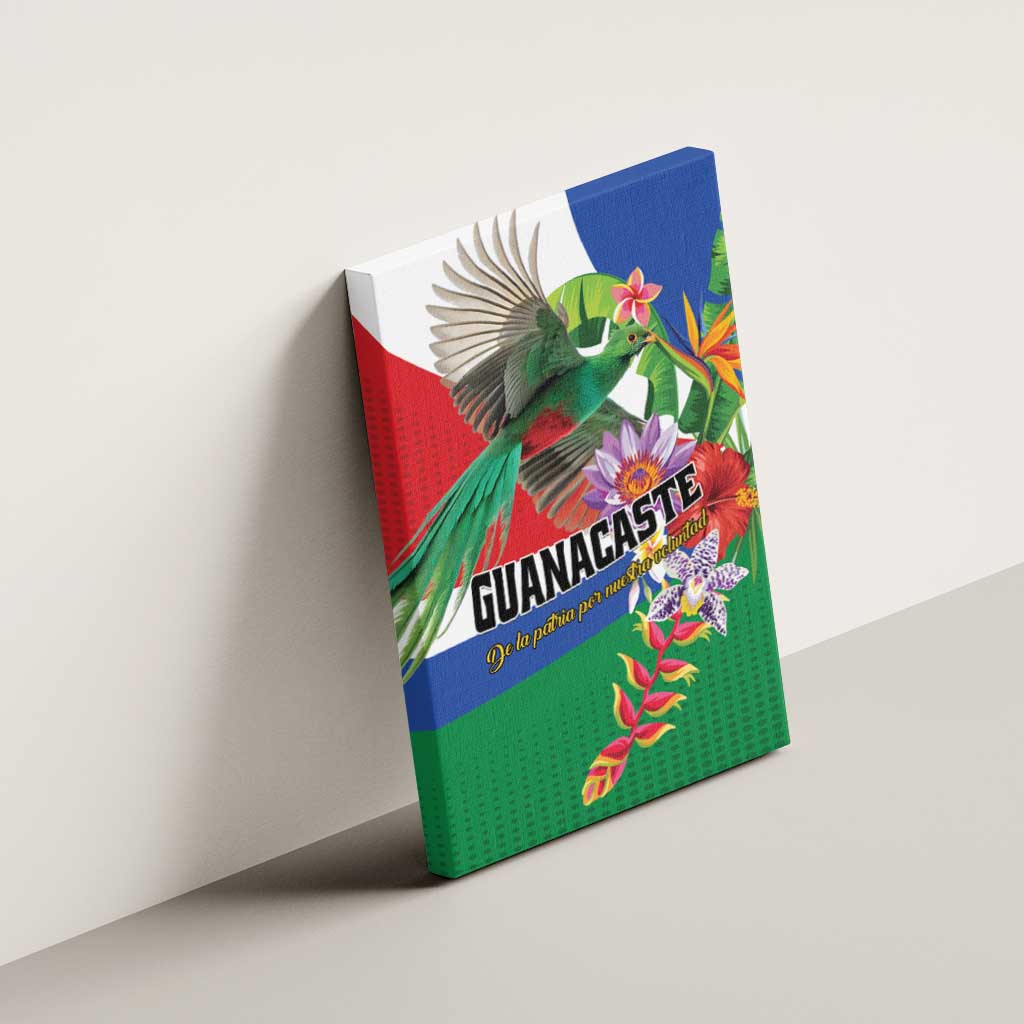 Costa Rica Guanacaste Day Canvas Wall Art Resplendent Quetzal Tropical Flowers - Wonder Print Shop