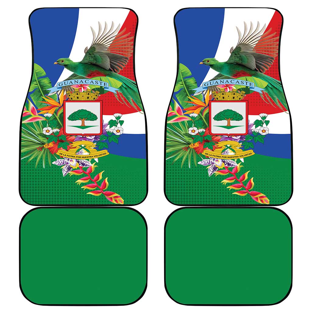 Costa Rica Guanacaste Day Car Mats Resplendent Quetzal Tropical Flowers - Wonder Print Shop