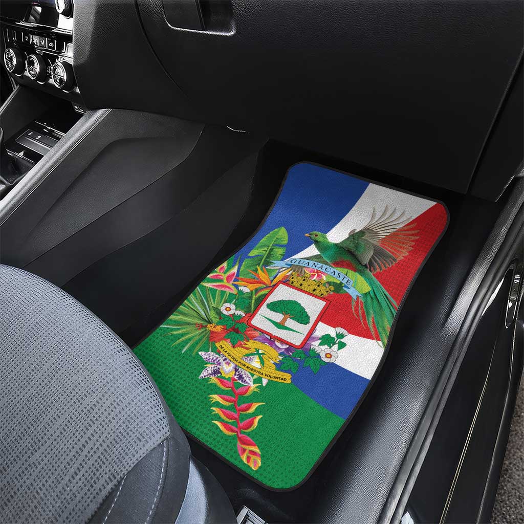Costa Rica Guanacaste Day Car Mats Resplendent Quetzal Tropical Flowers - Wonder Print Shop