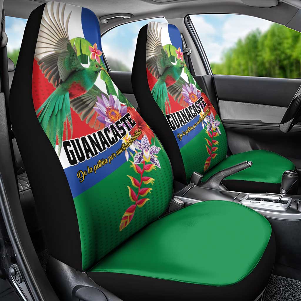 Costa Rica Guanacaste Day Car Seat Cover Resplendent Quetzal Tropical Flowers - Wonder Print Shop