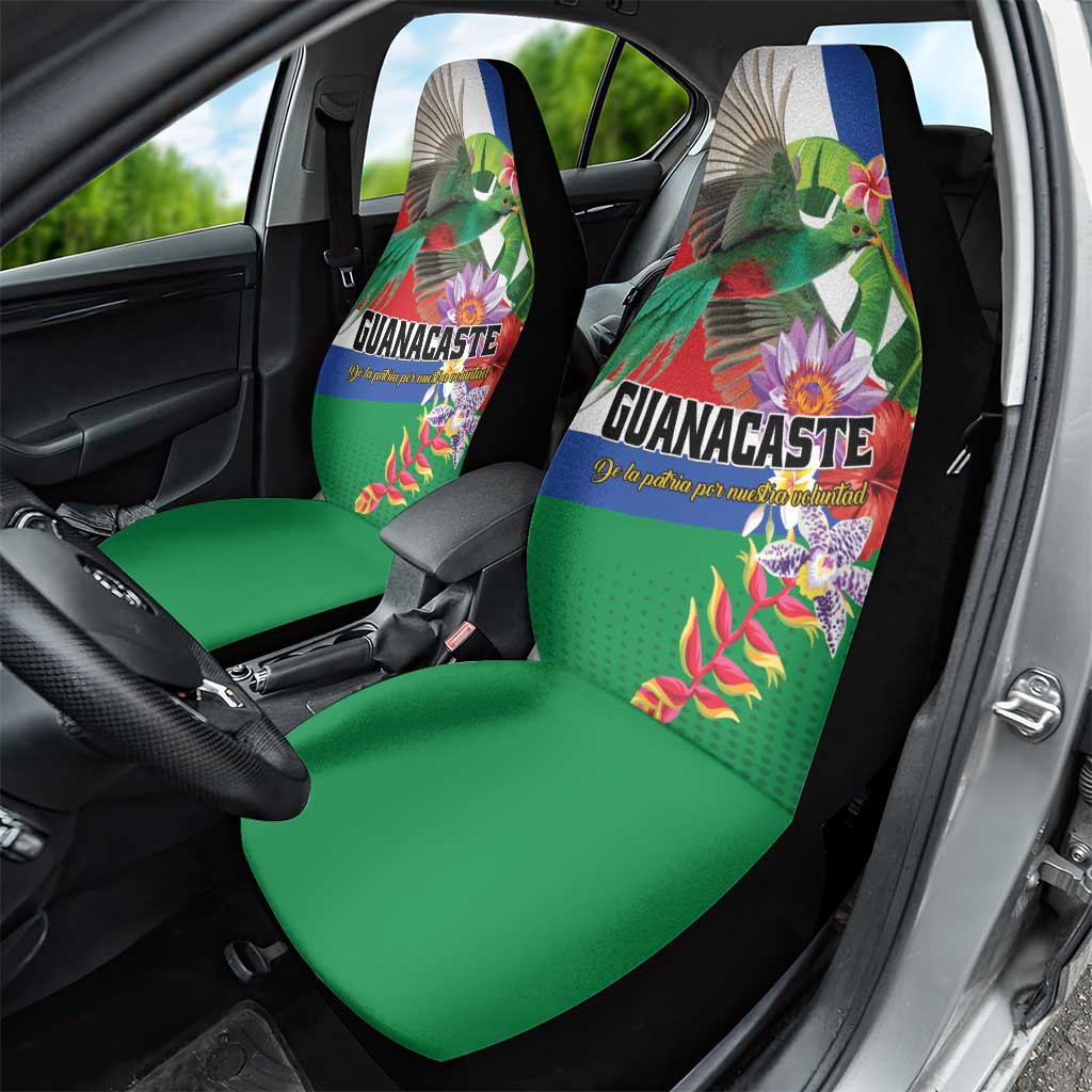 Costa Rica Guanacaste Day Car Seat Cover Resplendent Quetzal Tropical Flowers - Wonder Print Shop