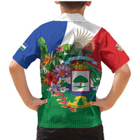 Costa Rica Guanacaste Day Family Matching Mermaid Dress and Hawaiian Shirt Resplendent Quetzal Tropical Flowers - Wonder Print Shop