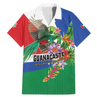 Costa Rica Guanacaste Day Family Matching Mermaid Dress and Hawaiian Shirt Resplendent Quetzal Tropical Flowers - Wonder Print Shop