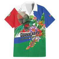 Costa Rica Guanacaste Day Family Matching Puletasi and Hawaiian Shirt Resplendent Quetzal Tropical Flowers - Wonder Print Shop