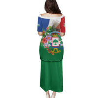 Costa Rica Guanacaste Day Family Matching Puletasi and Hawaiian Shirt Resplendent Quetzal Tropical Flowers - Wonder Print Shop