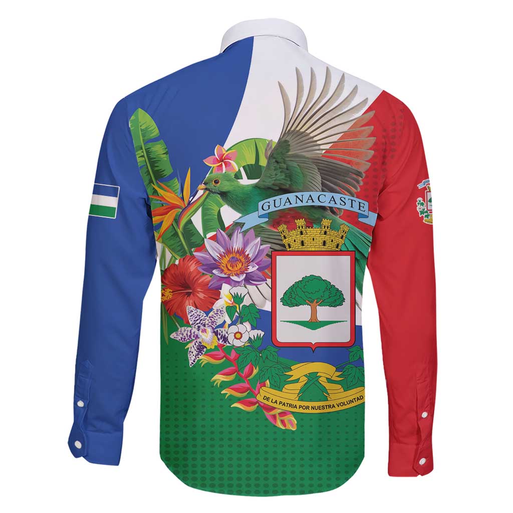 Costa Rica Guanacaste Day Family Matching Short Sleeve Bodycon Dress and Hawaiian Shirt Resplendent Quetzal Tropical Flowers - Wonder Print Shop