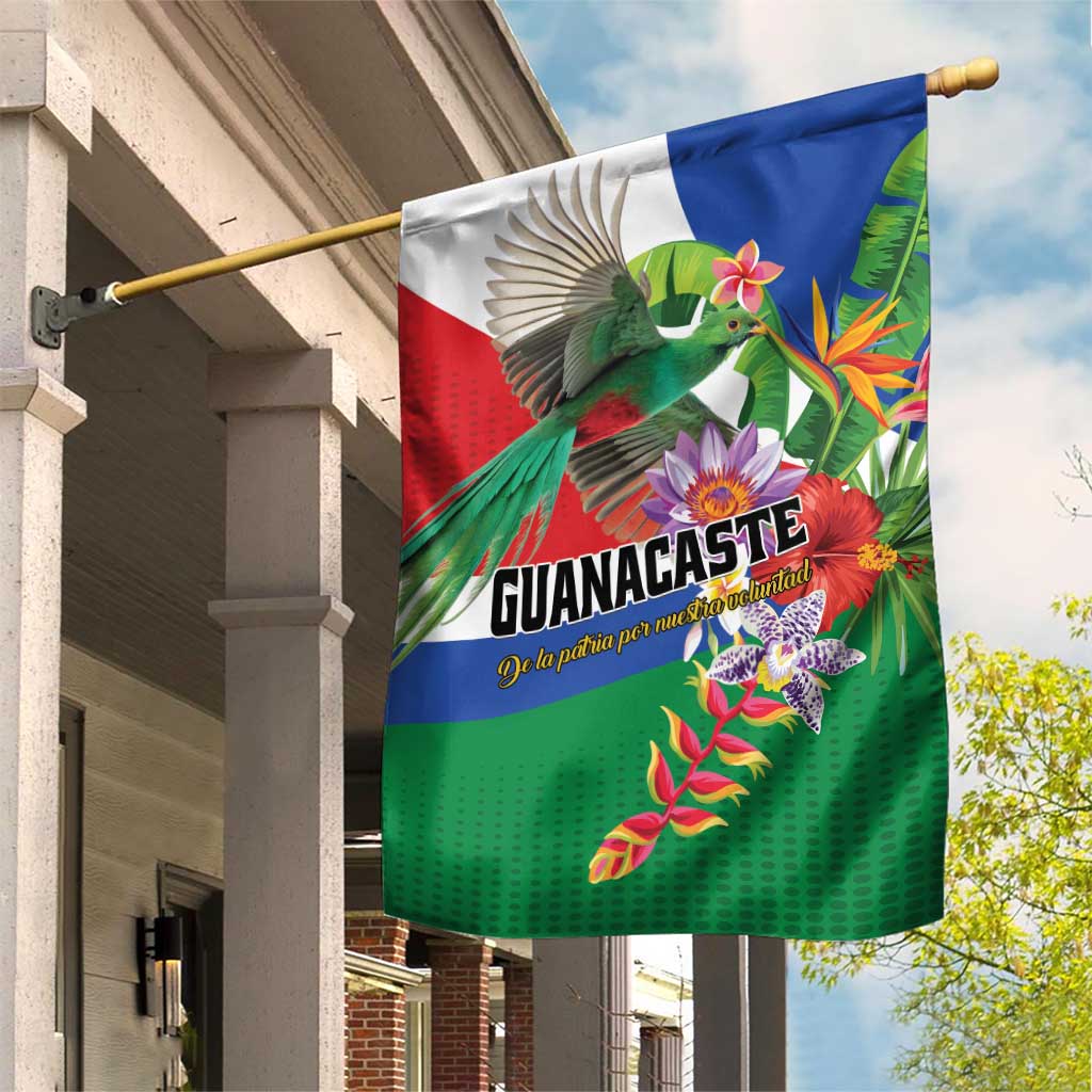 Costa Rica Guanacaste Day Garden Flag Resplendent Quetzal Tropical Flowers - Wonder Print Shop