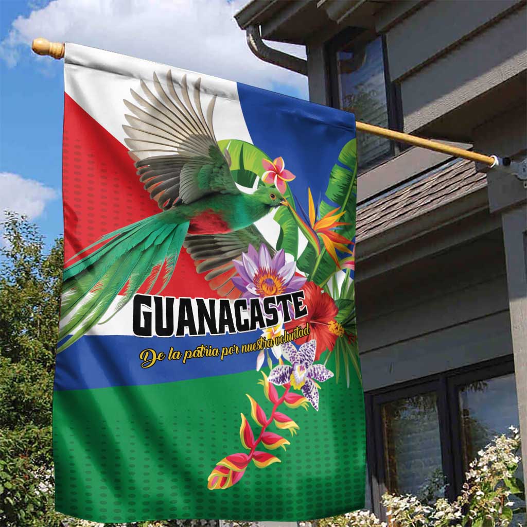 Costa Rica Guanacaste Day Garden Flag Resplendent Quetzal Tropical Flowers - Wonder Print Shop
