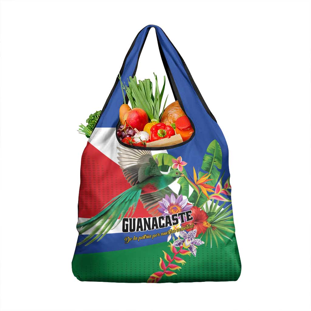 Costa Rica Guanacaste Day Grocery Bag Resplendent Quetzal Tropical Flowers - Wonder Print Shop