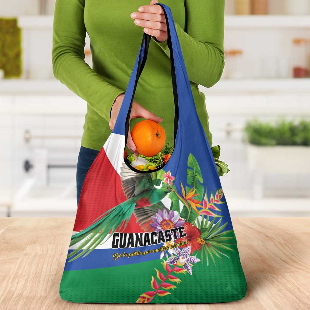 Costa Rica Guanacaste Day Grocery Bag Resplendent Quetzal Tropical Flowers - Wonder Print Shop