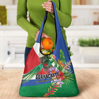 Costa Rica Guanacaste Day Grocery Bag Resplendent Quetzal Tropical Flowers - Wonder Print Shop