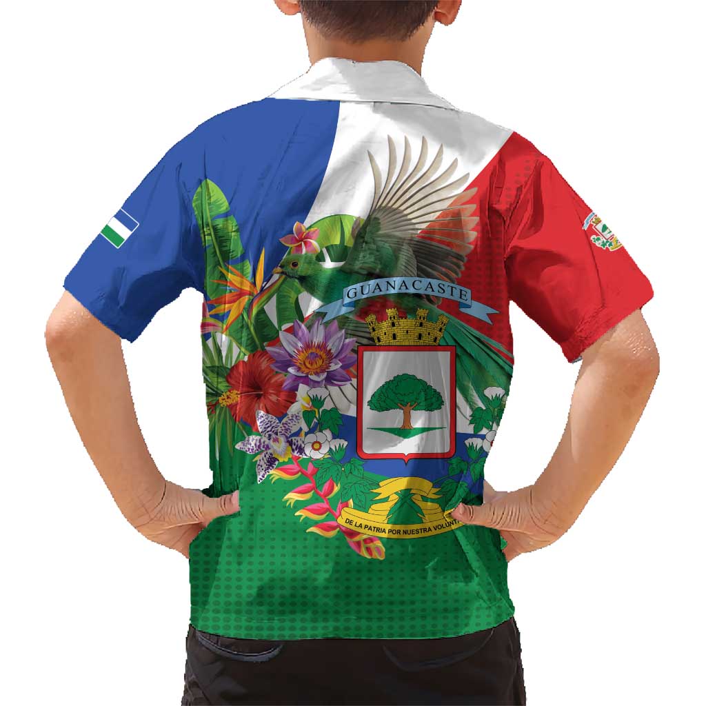 Costa Rica Guanacaste Day Hawaiian Shirt Resplendent Quetzal Tropical Flowers - Wonder Print Shop