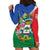 Costa Rica Guanacaste Day Hoodie Dress Resplendent Quetzal Tropical Flowers - Wonder Print Shop