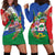 Costa Rica Guanacaste Day Hoodie Dress Resplendent Quetzal Tropical Flowers - Wonder Print Shop