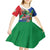 Costa Rica Guanacaste Day Kid Short Sleeve Dress Resplendent Quetzal Tropical Flowers - Wonder Print Shop