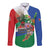 Costa Rica Guanacaste Day Long Sleeve Button Shirt Resplendent Quetzal Tropical Flowers - Wonder Print Shop