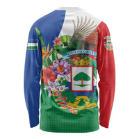 Costa Rica Guanacaste Day Long Sleeve Shirt Resplendent Quetzal Tropical Flowers - Wonder Print Shop