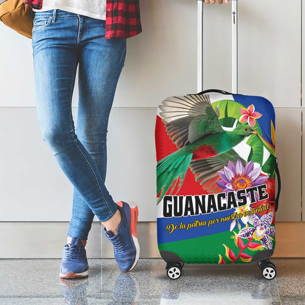 Costa Rica Guanacaste Day Luggage Cover Resplendent Quetzal Tropical Flowers - Wonder Print Shop