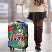 Costa Rica Guanacaste Day Luggage Cover Resplendent Quetzal Tropical Flowers - Wonder Print Shop