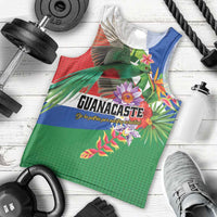 Costa Rica Guanacaste Day Men Tank Top Resplendent Quetzal Tropical Flowers - Wonder Print Shop