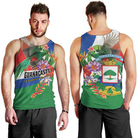 Costa Rica Guanacaste Day Men Tank Top Resplendent Quetzal Tropical Flowers - Wonder Print Shop