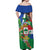 Costa Rica Guanacaste Day Off Shoulder Maxi Dress Resplendent Quetzal Tropical Flowers - Wonder Print Shop