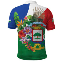 Costa Rica Guanacaste Day Polo Shirt Resplendent Quetzal Tropical Flowers - Wonder Print Shop