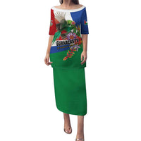 Costa Rica Guanacaste Day Puletasi Resplendent Quetzal Tropical Flowers - Wonder Print Shop