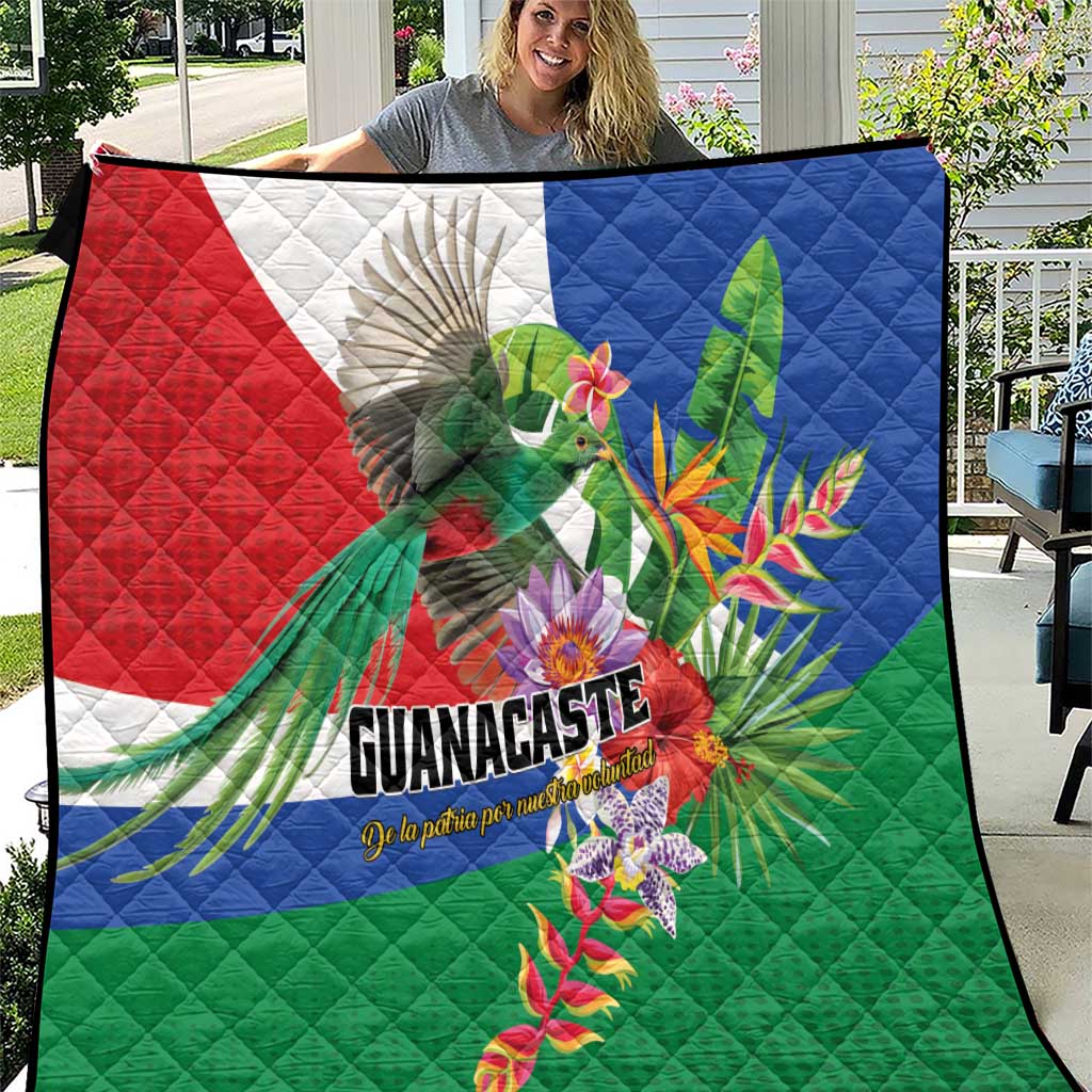 Costa Rica Guanacaste Day Quilt Resplendent Quetzal Tropical Flowers - Wonder Print Shop