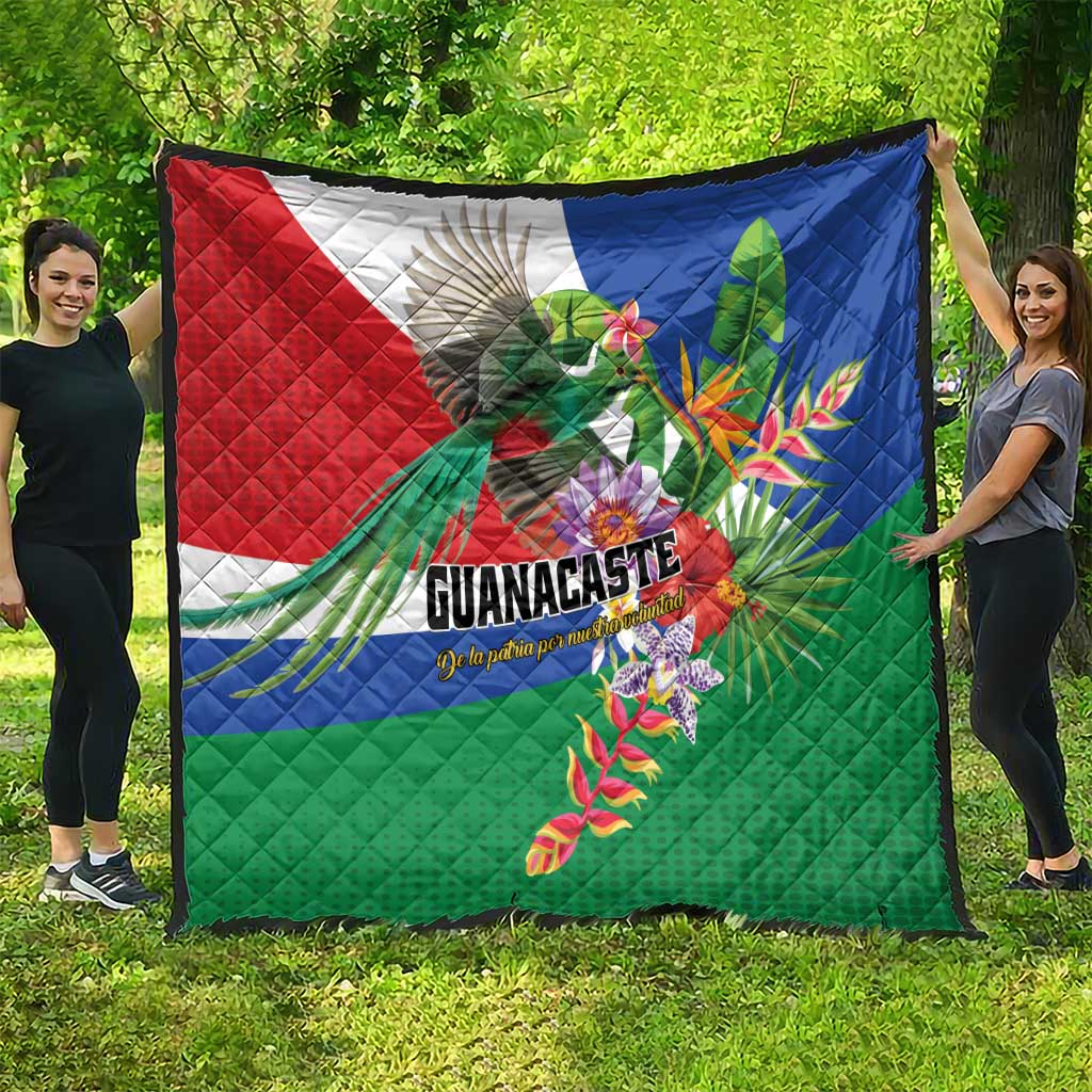 Costa Rica Guanacaste Day Quilt Resplendent Quetzal Tropical Flowers - Wonder Print Shop
