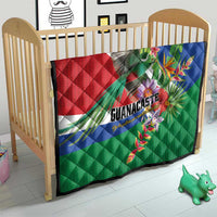 Costa Rica Guanacaste Day Quilt Resplendent Quetzal Tropical Flowers - Wonder Print Shop