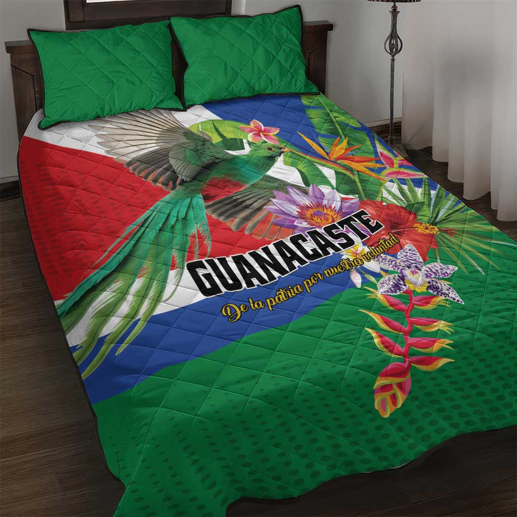Costa Rica Guanacaste Day Quilt Bed Set Resplendent Quetzal Tropical Flowers - Wonder Print Shop