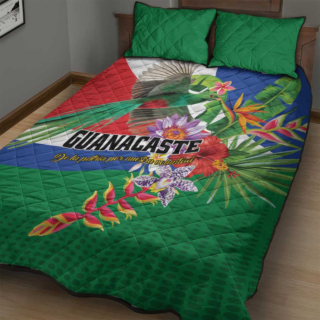 Costa Rica Guanacaste Day Quilt Bed Set Resplendent Quetzal Tropical Flowers - Wonder Print Shop
