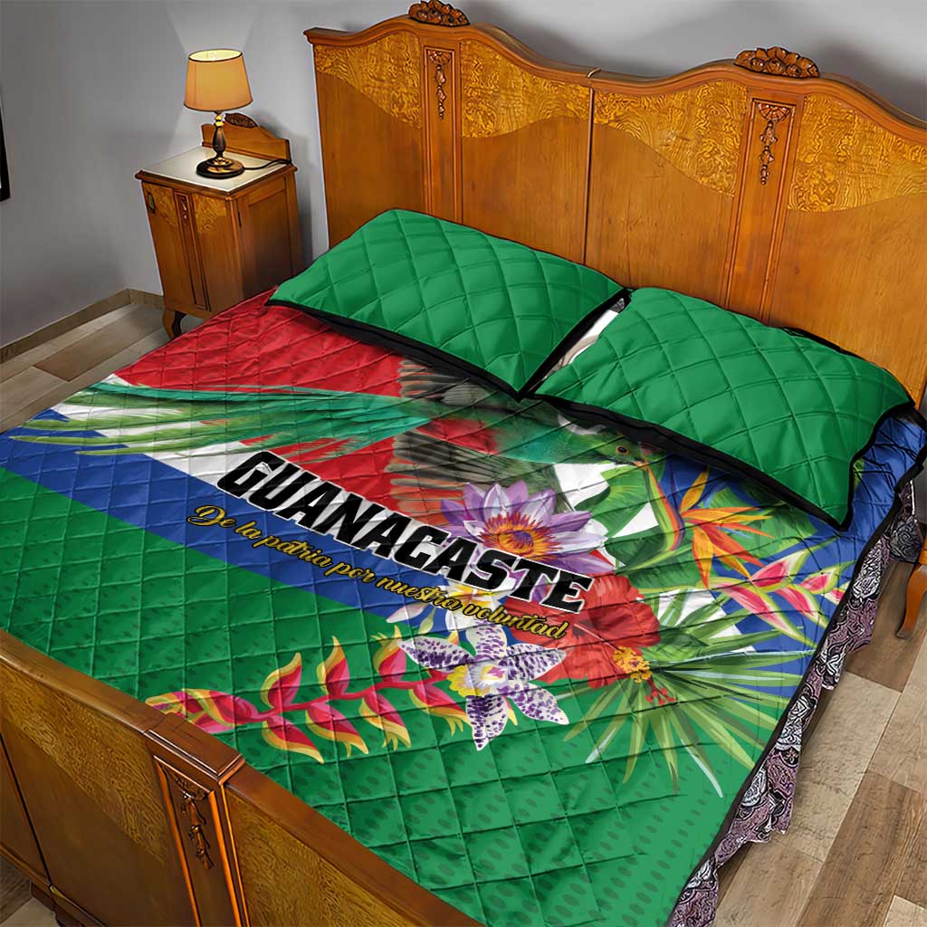 Costa Rica Guanacaste Day Quilt Bed Set Resplendent Quetzal Tropical Flowers - Wonder Print Shop