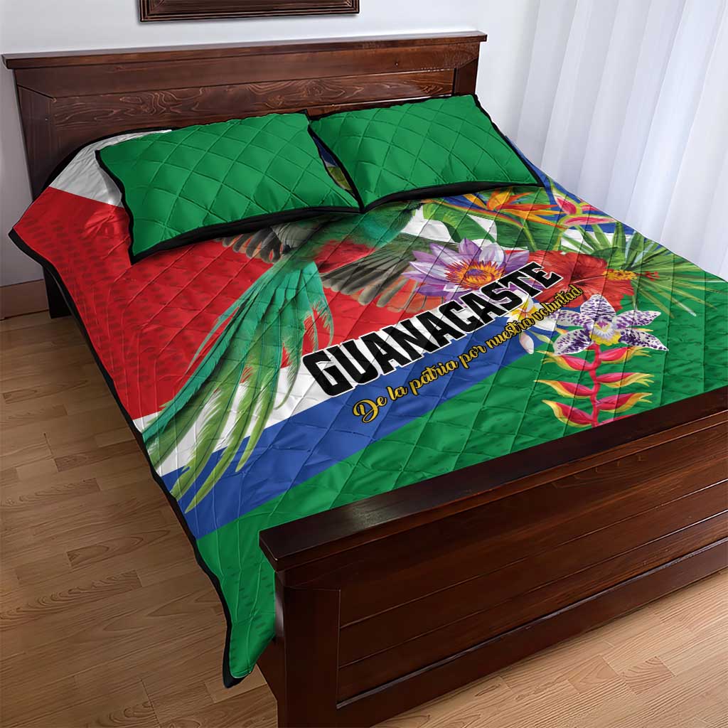 Costa Rica Guanacaste Day Quilt Bed Set Resplendent Quetzal Tropical Flowers - Wonder Print Shop